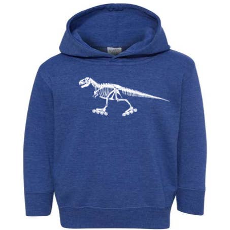Sweat à Capuche Graphique pour Tout-Petit avec Dinosaure T-Rex en Patins à Roulettes D19 pour la vente par Tron Tron Graphic Wear