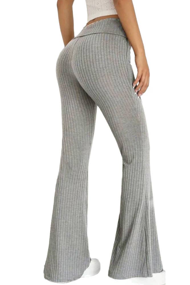 Color 5 – Engroshandel Loungesweatpants/jogginbukser – til kvinder – Color 5 ribstrikkede, bløde loungbukser med højtaljet vidde2