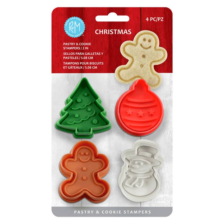 Christmas Pastry & Cookie Stampers Set /4 for wholesale by R&M International