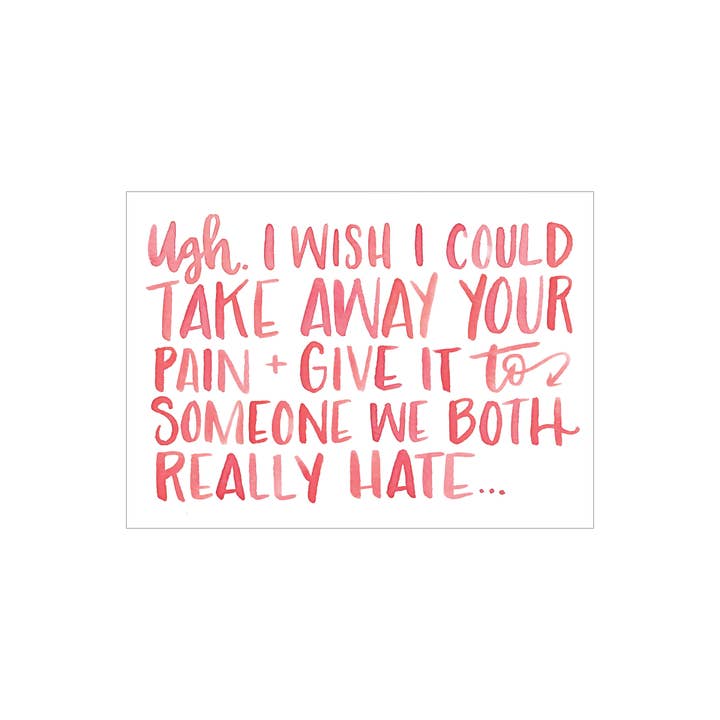 Cartão de saudação da dor por atacado de Katie Elizabeth Lettering