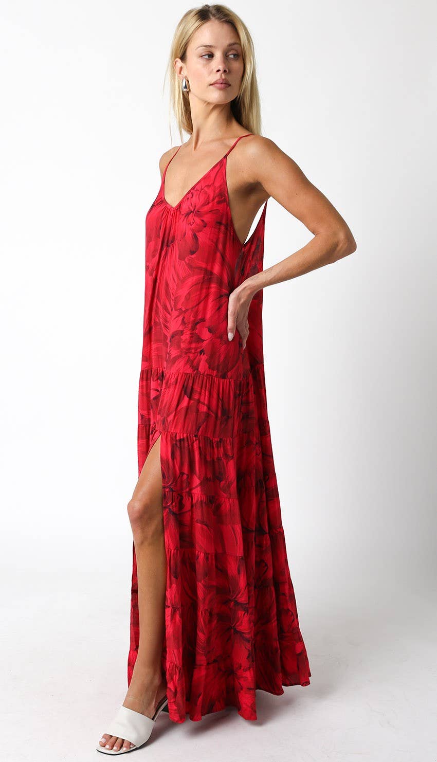 Red Floral Milani Maxi Dress for wholesale on Faire1