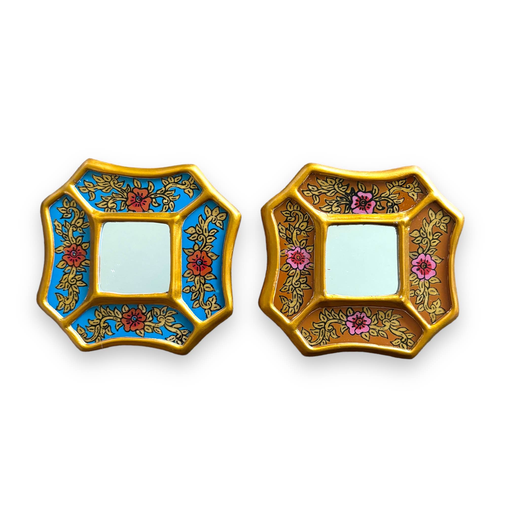 Zoe Artcrafts Corp. - Wholesale Wall Mirror - Decorative Mirror 4.5" - Floral pattern- Home Decor Wall art1