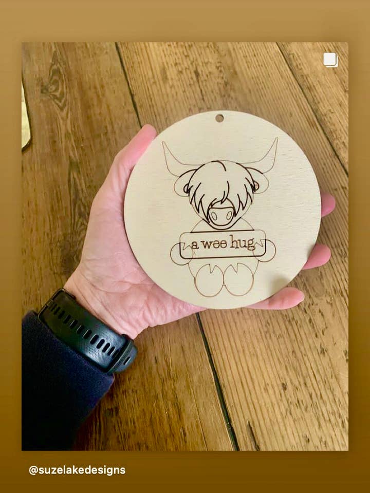 Highland Cow Wall Art for wholesale by Suze Lake Designs