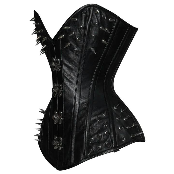 Attire Fashion Club - Wholesale Corset - Women's - Vintage Steampunk Leather Corset with Steel Boning