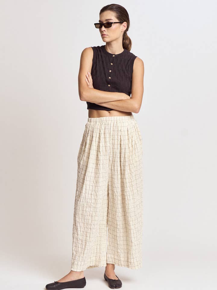 50932 - GERUITE GAUZE BROEK voor wholesale door Grade & Gather