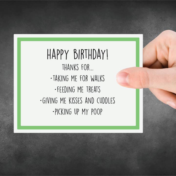 Snarky Card - Pets - Happy Birthday Thanks for for wholesale by Snarky Megs