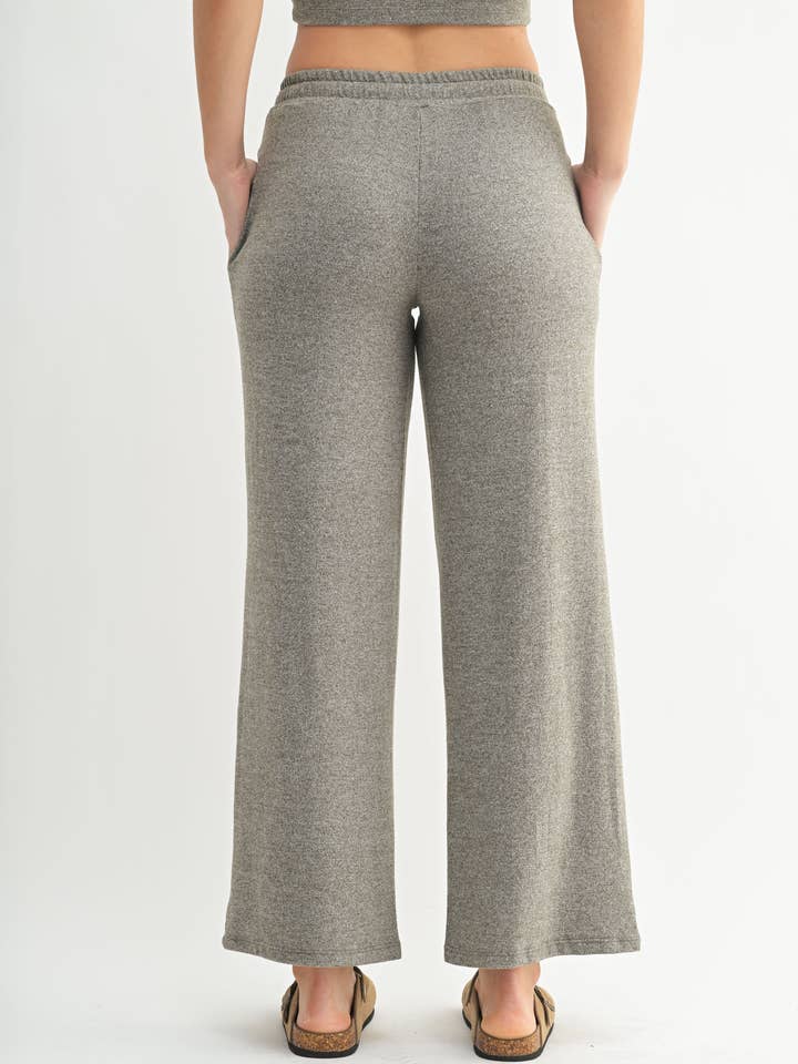 Mono B - Wholesale Lounge Sweatpants/Joggers - Women's - Brushed Wide Leg Lounge Pants