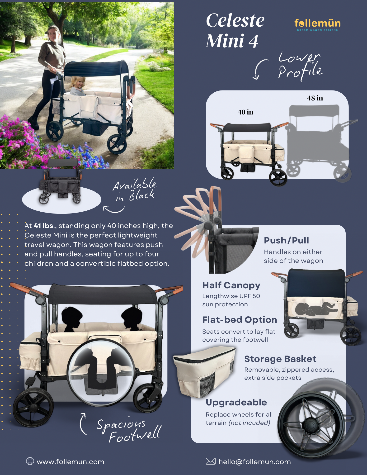 Follemün - Wholesale Stroller - Baby - Celeste Mini Stroller Wagon 5