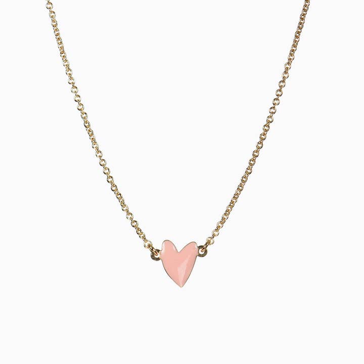 CRANBERRY heart necklace (peach) for wholesale by Titlee