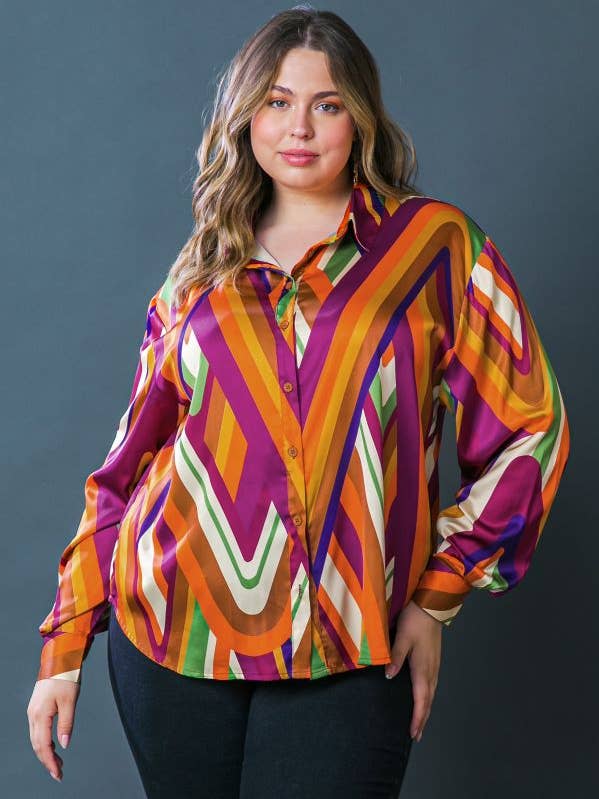 A printed woven top - IT12743-P for wholesale by FLYING TOMATO