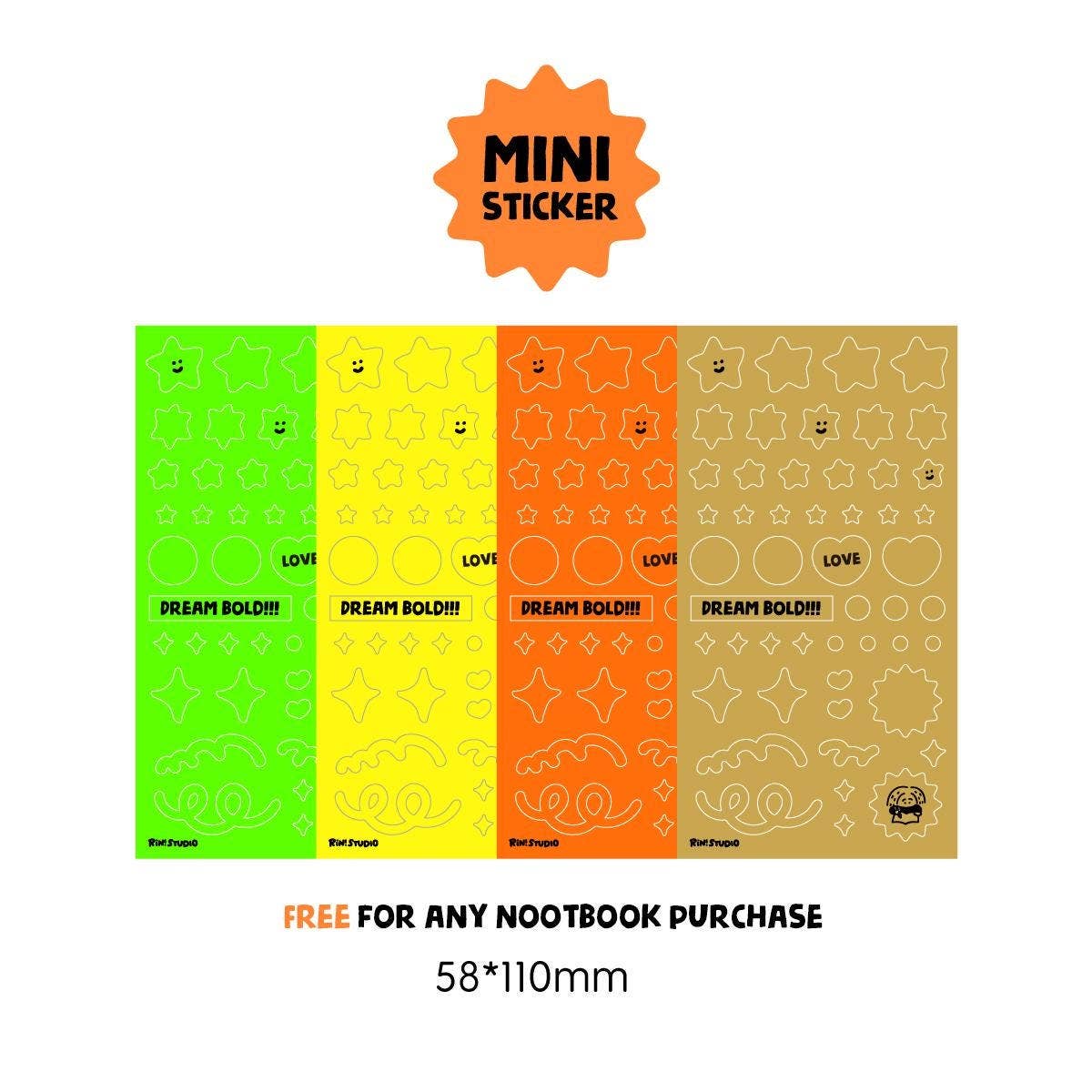 RiN! Studio US - Wholesale Notebook - A7/M5 Ring Binder Notebook: Craft Paper Journal Organizer8