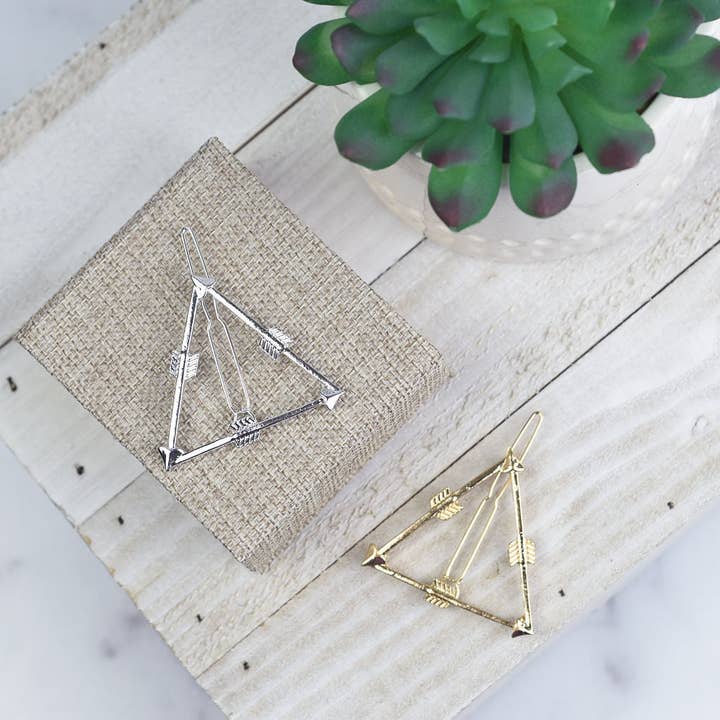 Arrow Triangle Barrette for wholesale by Lauren Lane
