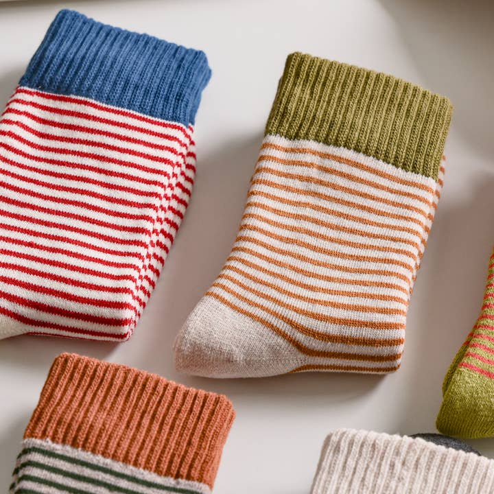 Happy Knits - Wholesale Socks – Women's - Women's Striped Cotton Socks - Soft, Breathable & Stylish8