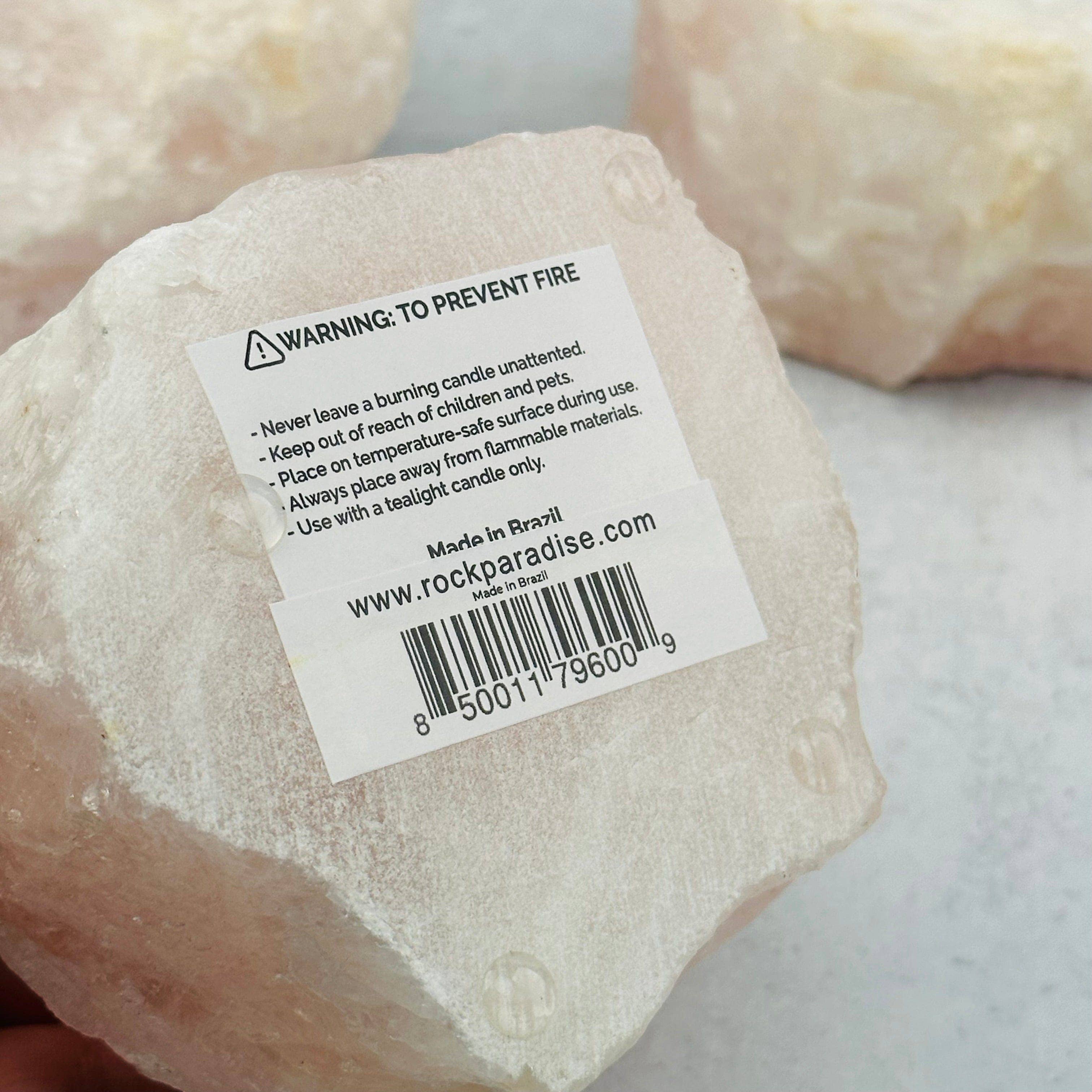 Rock Paradise - Wholesale Candle Holder - Rose Quartz "B" Grade Crystal Candle Holder8