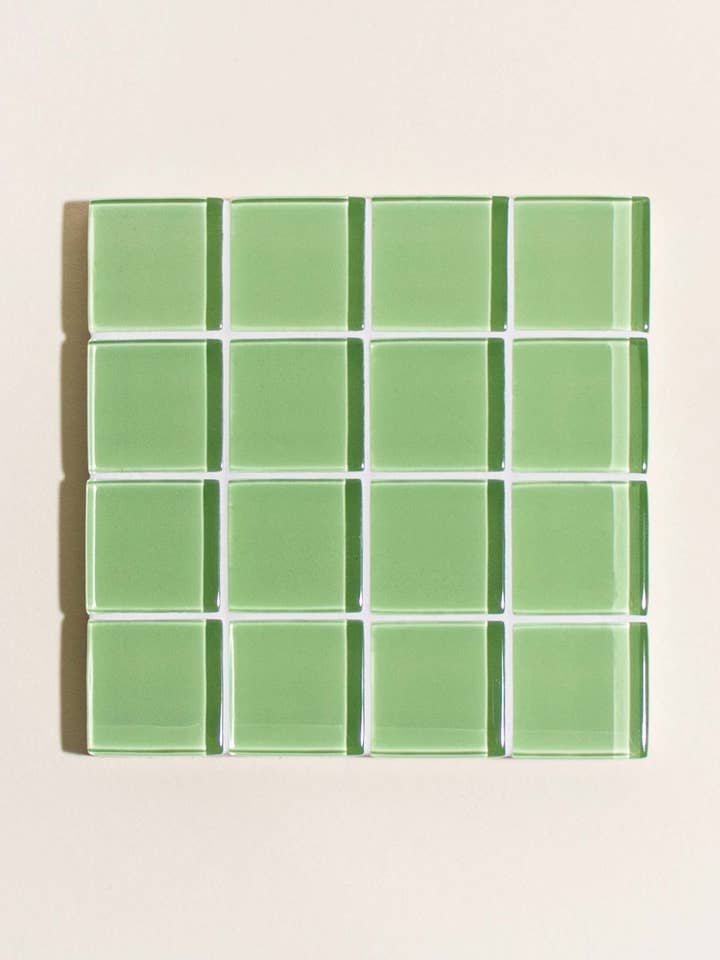 GLASS TILE COASTER - It's Lime for wholesale by Subtle Art Studios