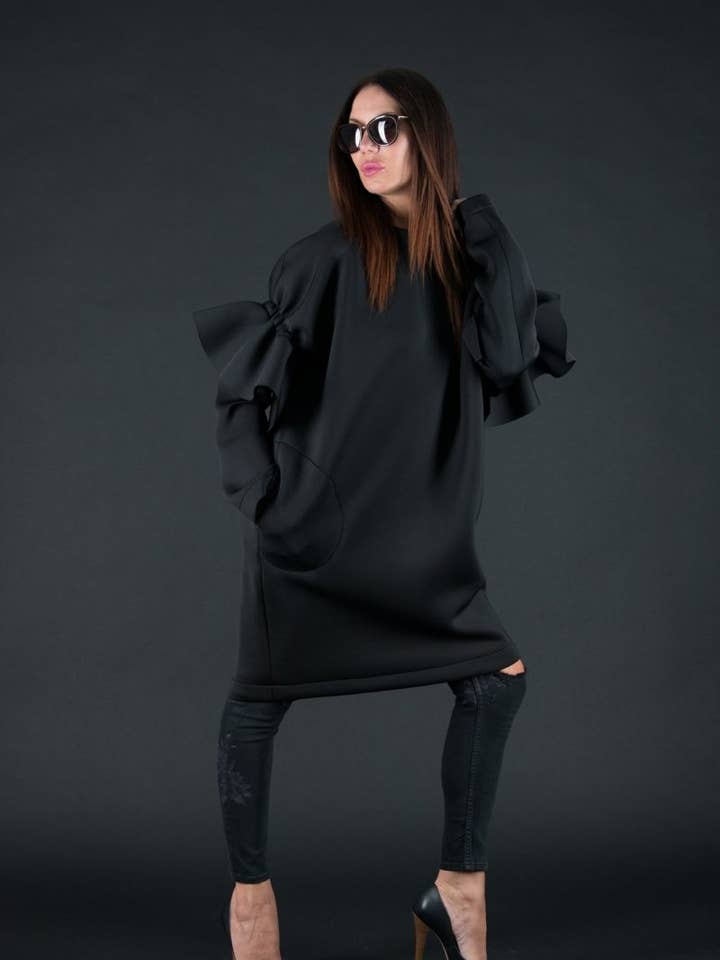 EUG fashion - Wholesale Dress - Women's - Winter Neoprene Dress ESTER0