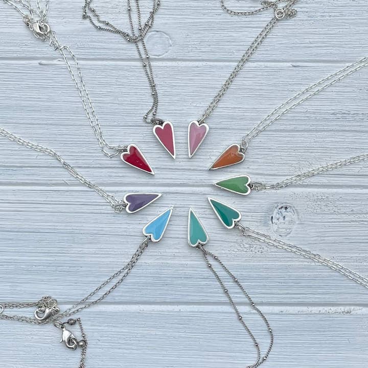 Silver Mini Heart Necklace for wholesale by Nobska Craftsmen
