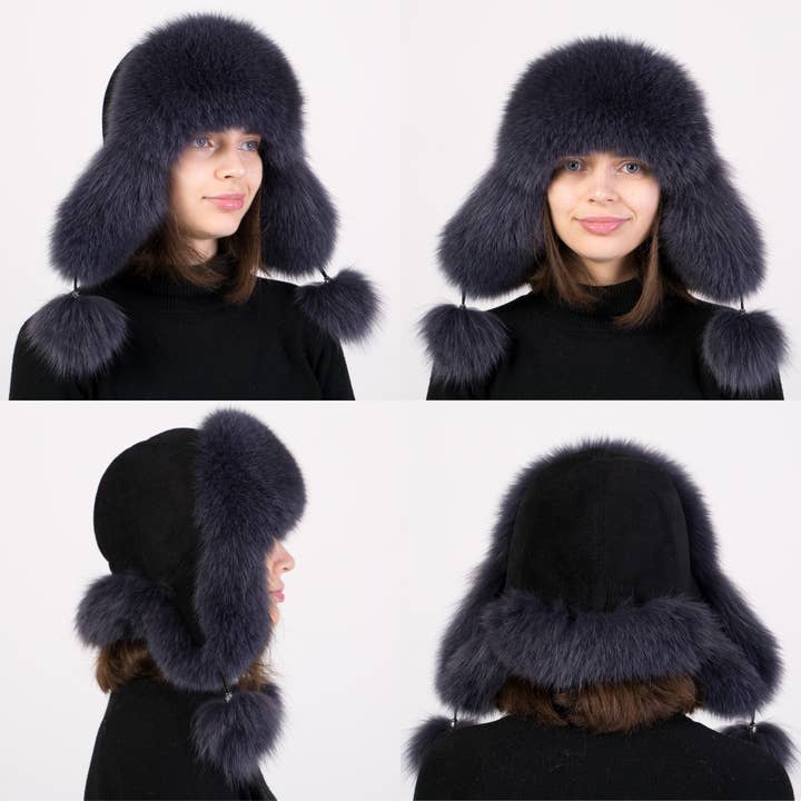Ushanka bontmuts dames bontmuts winter Russische vossenbontmuts voor wholesale door FurStyleUa