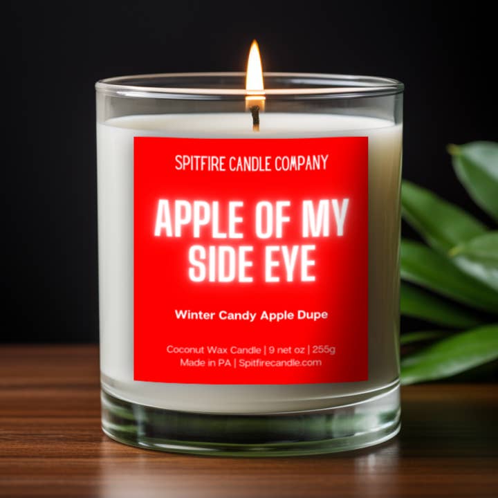 Apple of my Side Eye | Vela aromática de cera de coco para venta al por mayor de Spitfire Candle Company