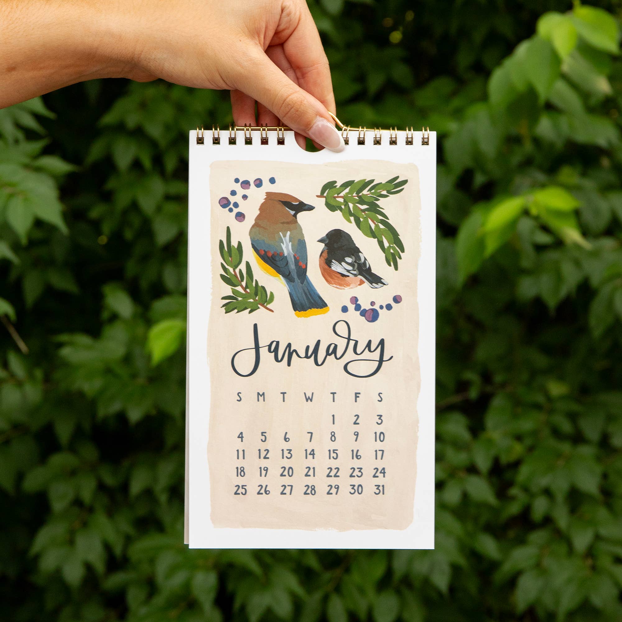 1canoe2 | One Canoe Two Paper Co. - Wholesale Calendar - 2026 Feathered Friends Birds Petite Wall Calendar1