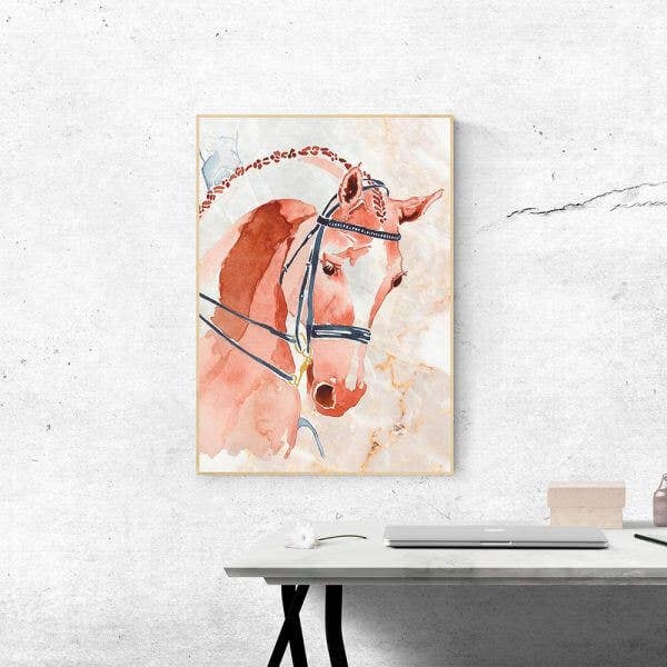 Marble Horse Equine Dressage Art Print Wall Art for wholesale by Deckled Edge Ltd