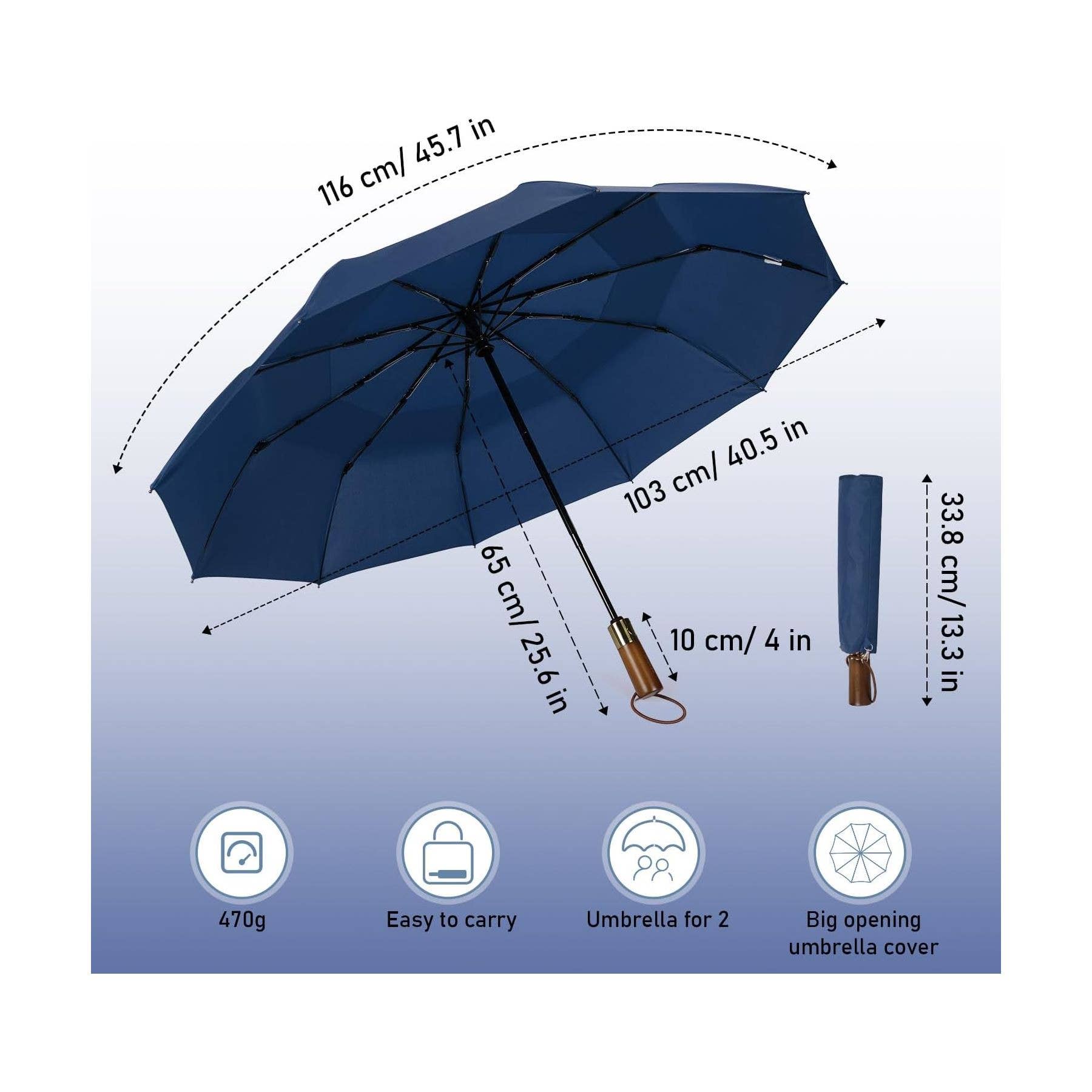 NARWEY INC - Wholesale Umbrella - Unisex - Travel Umbrella Windproof Strong With Compact Foldable14