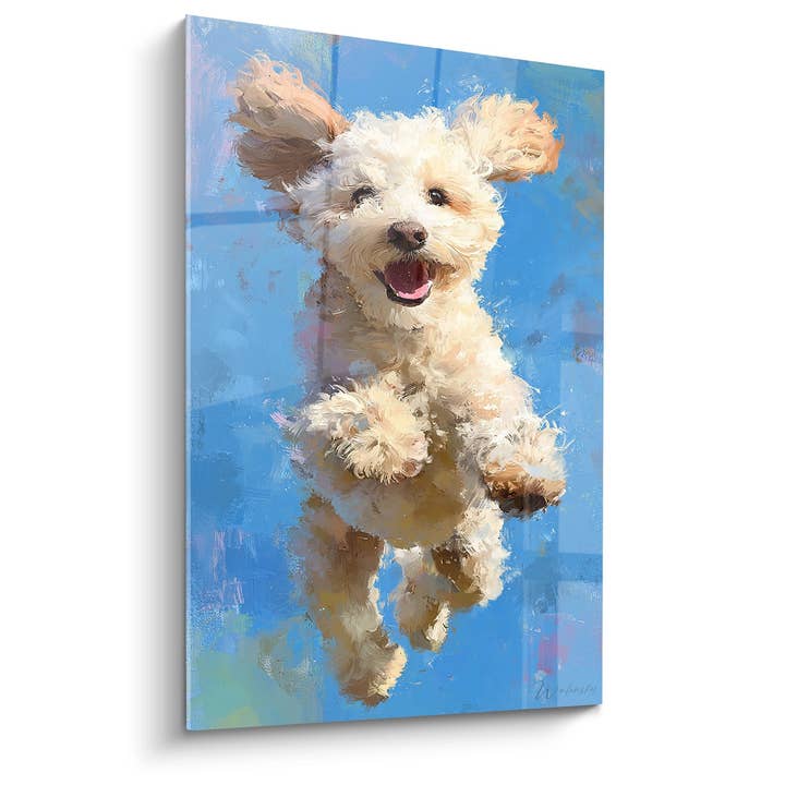 Bouncing Poodle Table in Bright Colors - Artistic Joy - Poodle Edition for wholesale by Walensky