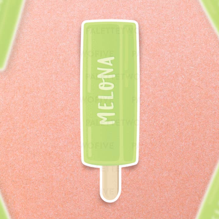 Ice Cream Sticker, Melona Ice Cream Sticker, 1.19x 3.5" for wholesale by Palette Two Five