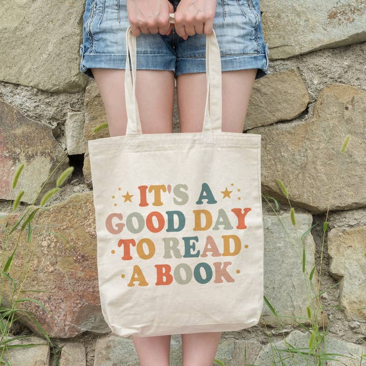 Lucky Luna Apparel - Wholesale Tote Bag - Women's - Good Day To Read A Book Tote Bag