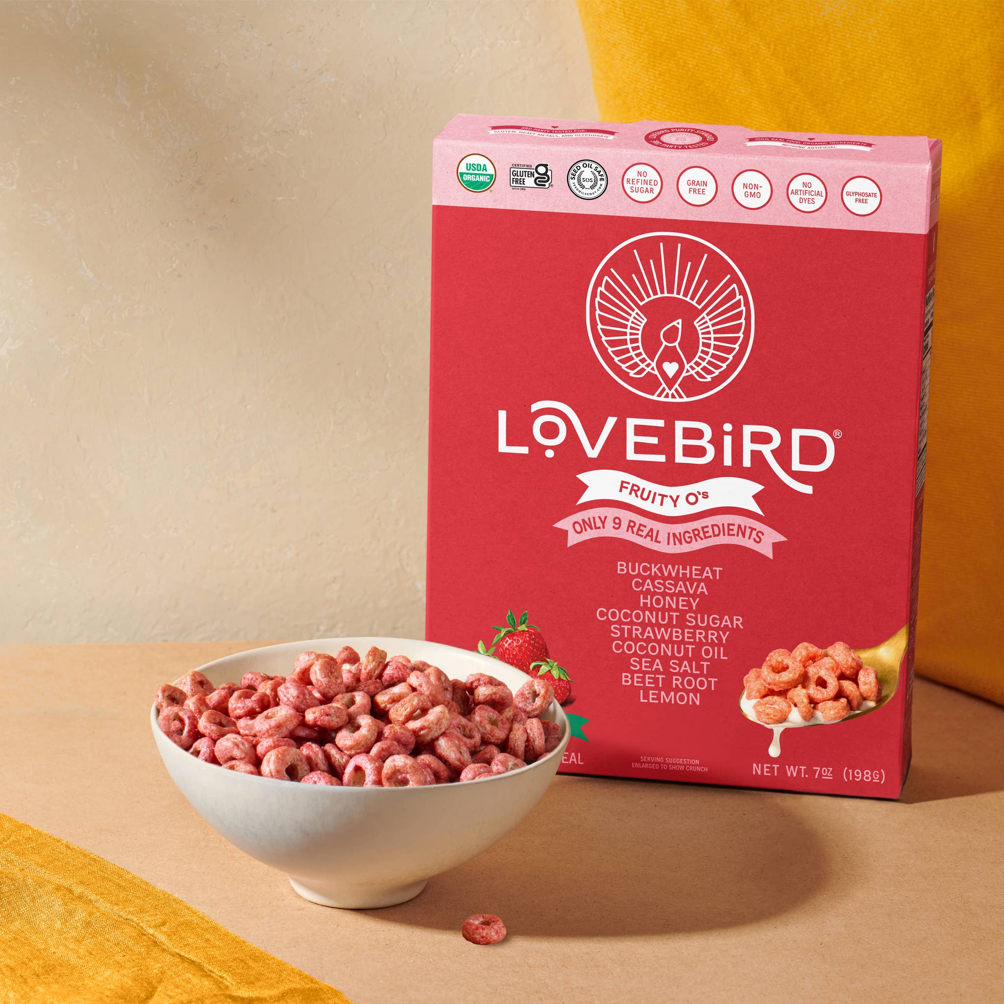 Lovebird Cereal - Wholesale Breakfast Cereal - Lovebird Cereal Strawberry1