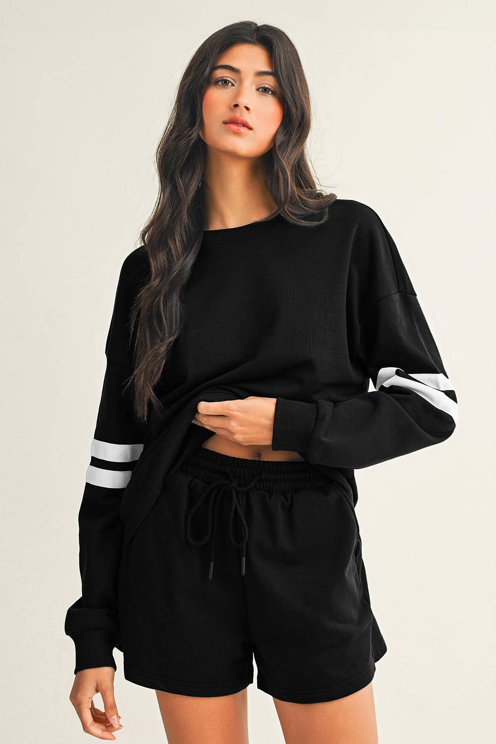 Little Daisy Closet - Wholesale Lounge Set - Women's -  LDC Solid Casual Pocket Shift Long Sleeve Top And Pants Set8