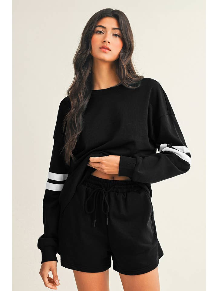 Little Daisy Closet - Wholesale Lounge Set - Women's - LDC Solid Casual Pocket Shift Long Sleeve Top And Pants Set8