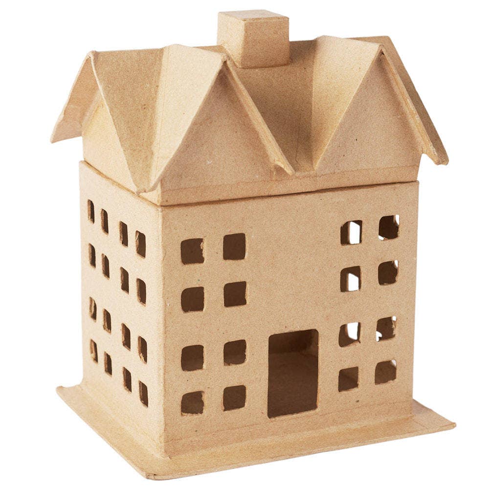 Factory Direct Craft - Vendita all'ingrosso Cartapesta - Casa di Cartapesta a Forma di Scatola - 17,8 cm x 22,9 cm x 14 cm3