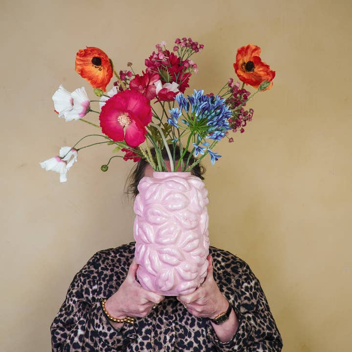 Housevitamin bv - Wholesale Vase - Vase - Kisses - Ceramics - Light Pink - 17x17x27cm1