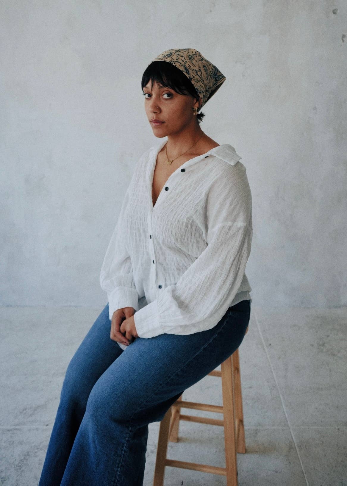 White Lotus Fashions - Vendita all'ingrosso Bandana - Donna - Bandana in Cotone Kalamkari - Paisley Blu (KK1412)1