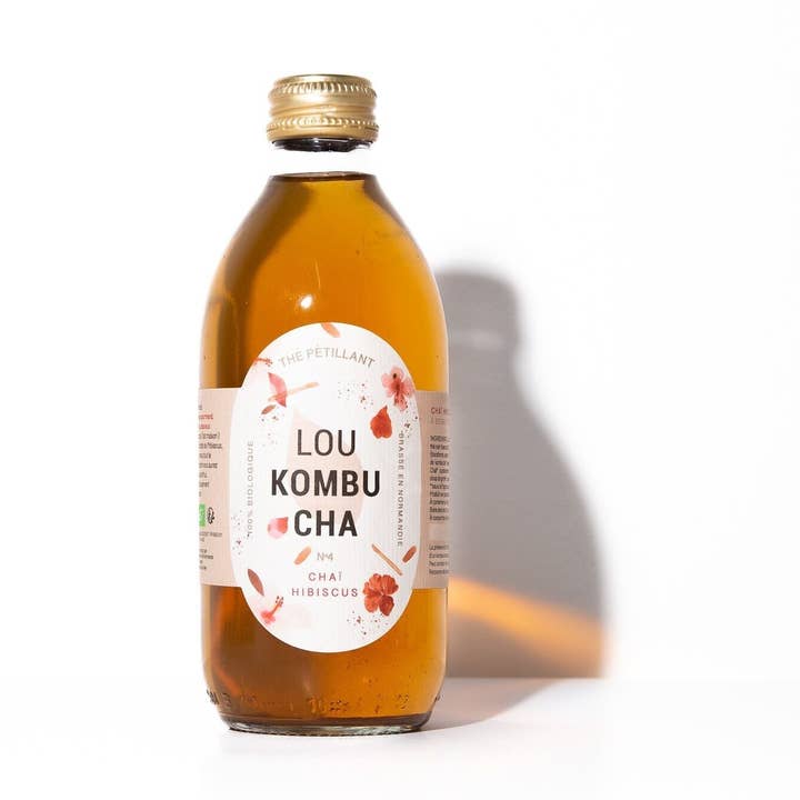 Lou Kombucha nr. 4 - Chai, Hibiscus 33cl for engroshandel hos Lou Kombucha