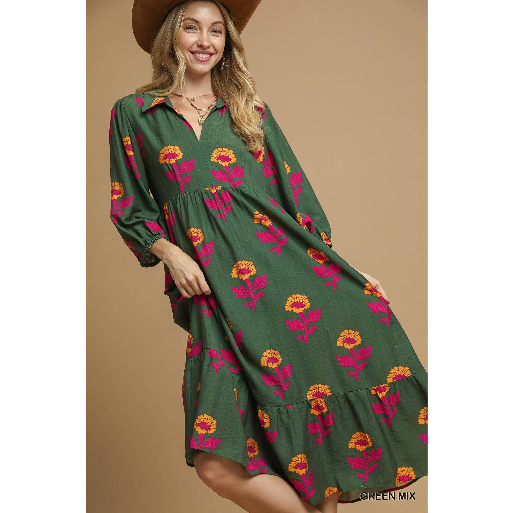 STYLE USA - Wholesale Jurk - Dames - Maxi jurk met bloemenprint5