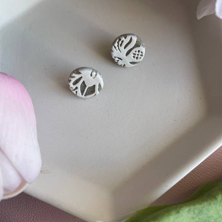 Lily and Sparrow Clay - Wholesale Stud/Post Earrings - Lace Studs1