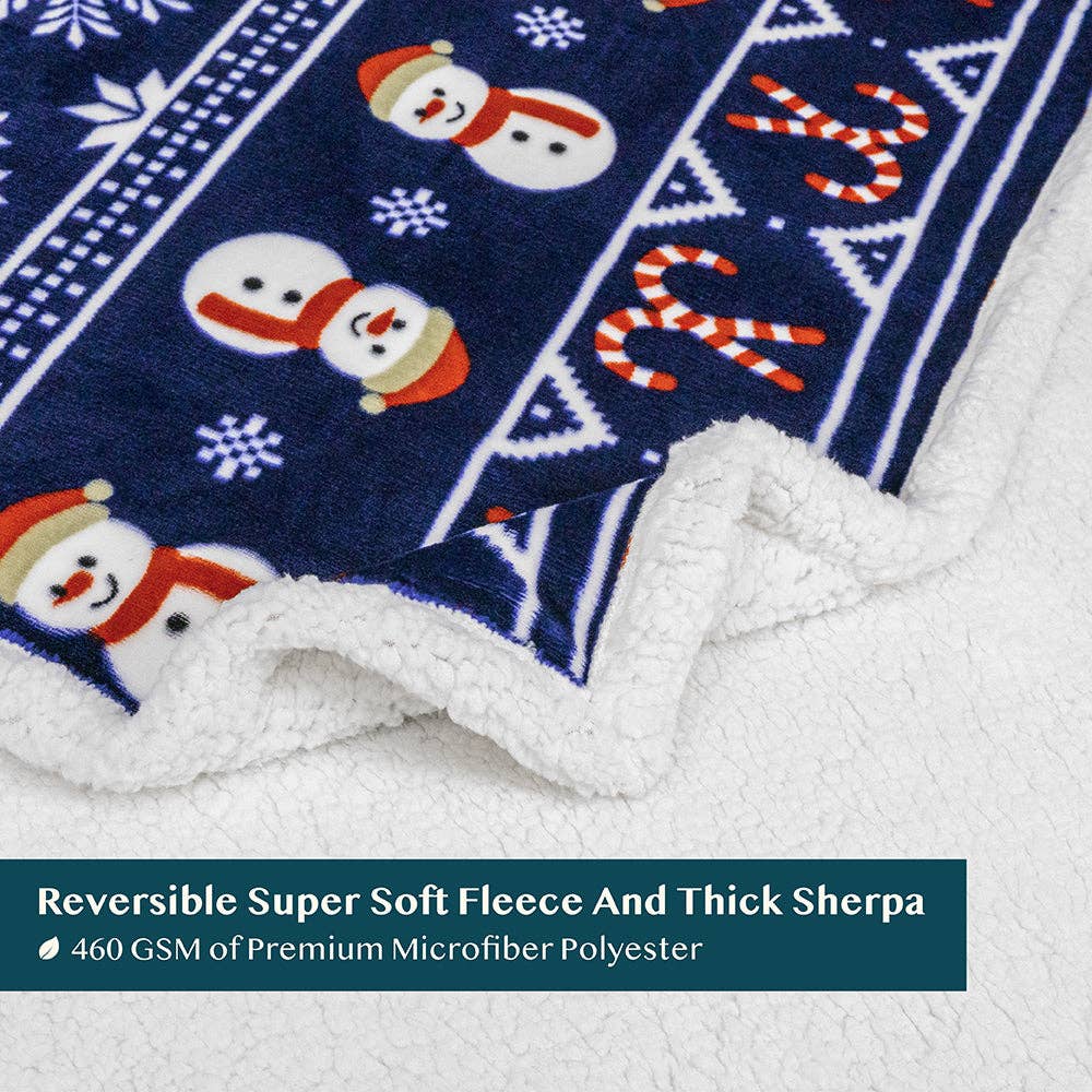 Pavilia - Vente Plaids - Plaid sherpa de Noël réversible74