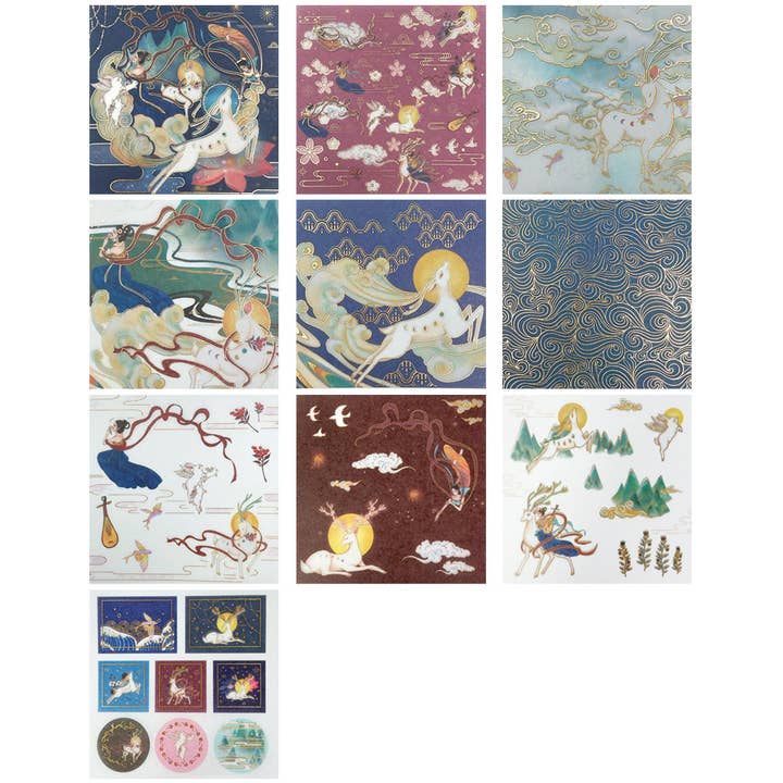 Wrapables.com - Wholesale Washi Tape - Wrapables Decorative Gold Foil Washi Tape and Sticker Set37