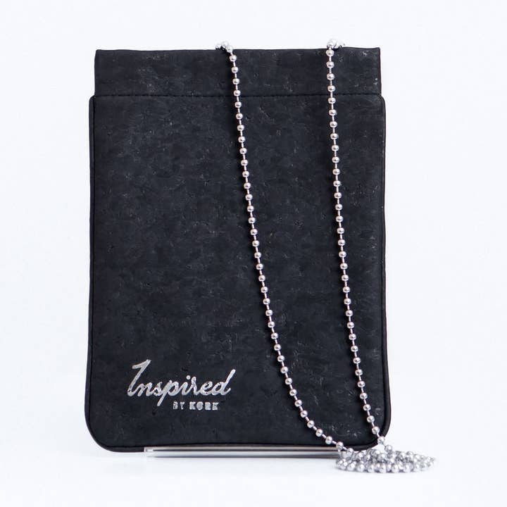 St. Augustine Cork Phone Crossbody - Black for wholesale by KORK & Inspired by KORK
