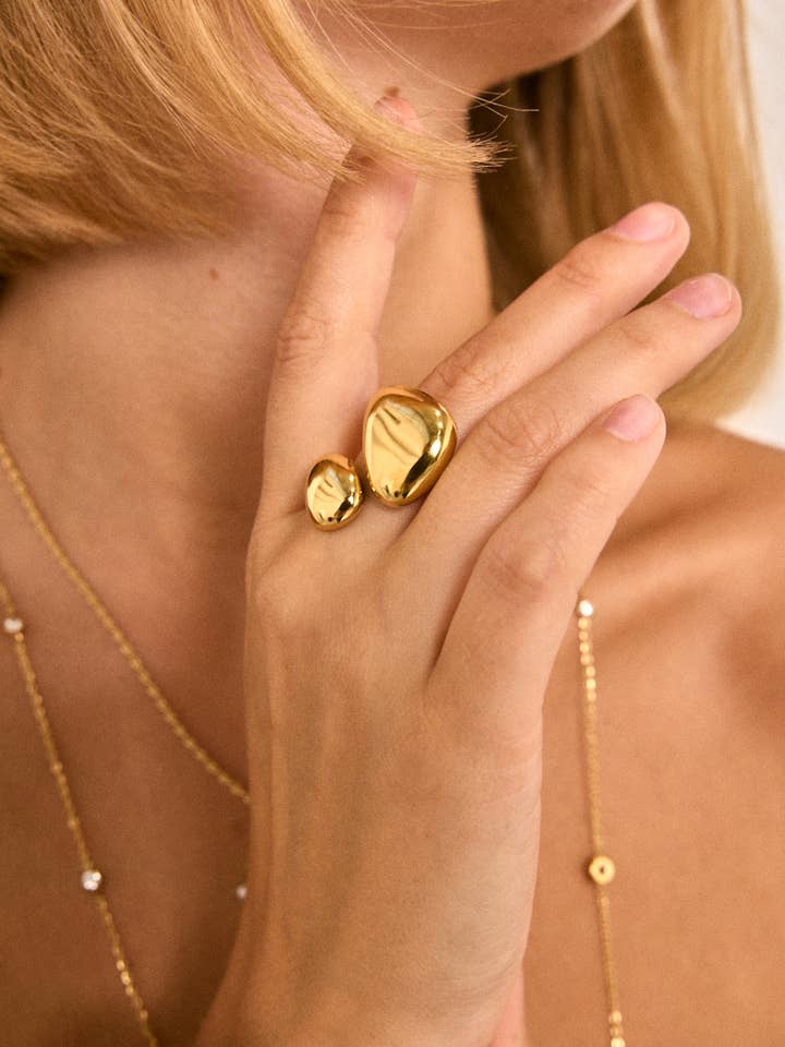 Stainless steel ring 424CA72 for wholesale by BYREN | ÉLINE L'ATELIER