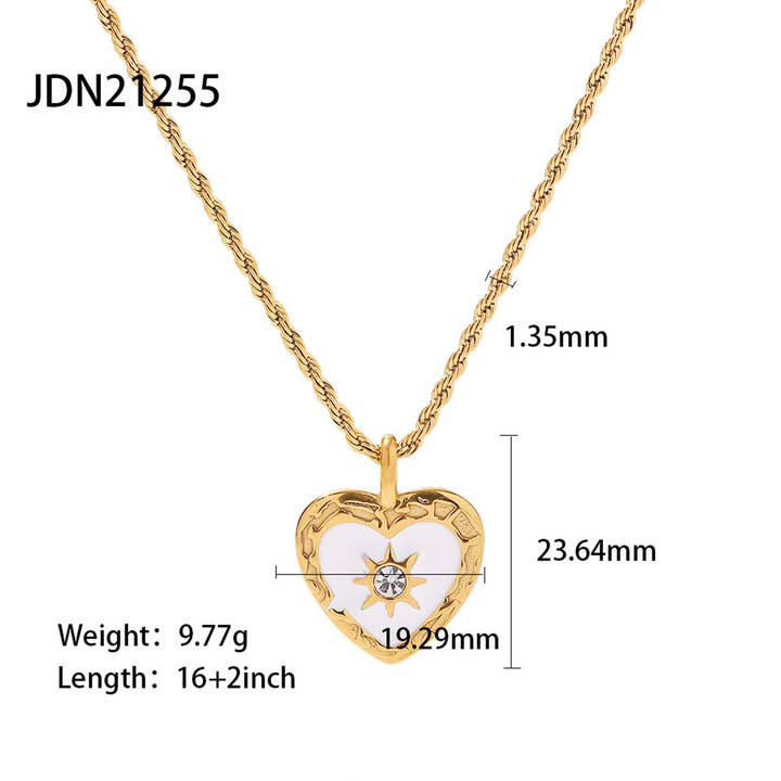 ACCITY - Wholesale Pendant/Charm Necklace - FRENCH FASHION VINTAGE STAINLESS STEEL NECKLACE_CWAJE06140