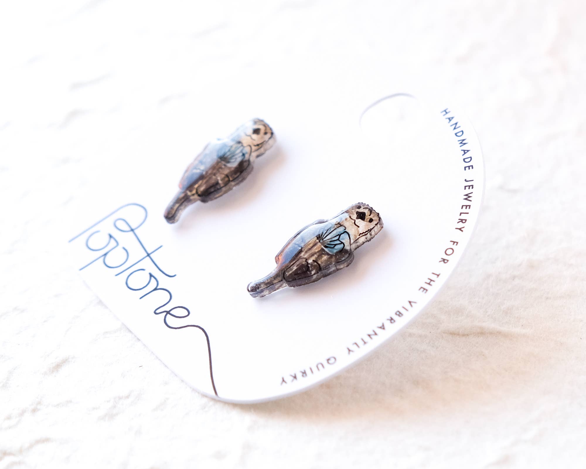 Poptone Co. - Wholesale Stud/Post Earrings - Sea Otter Stud Earrings – Cute Ocean Animal Marine Gifts 6