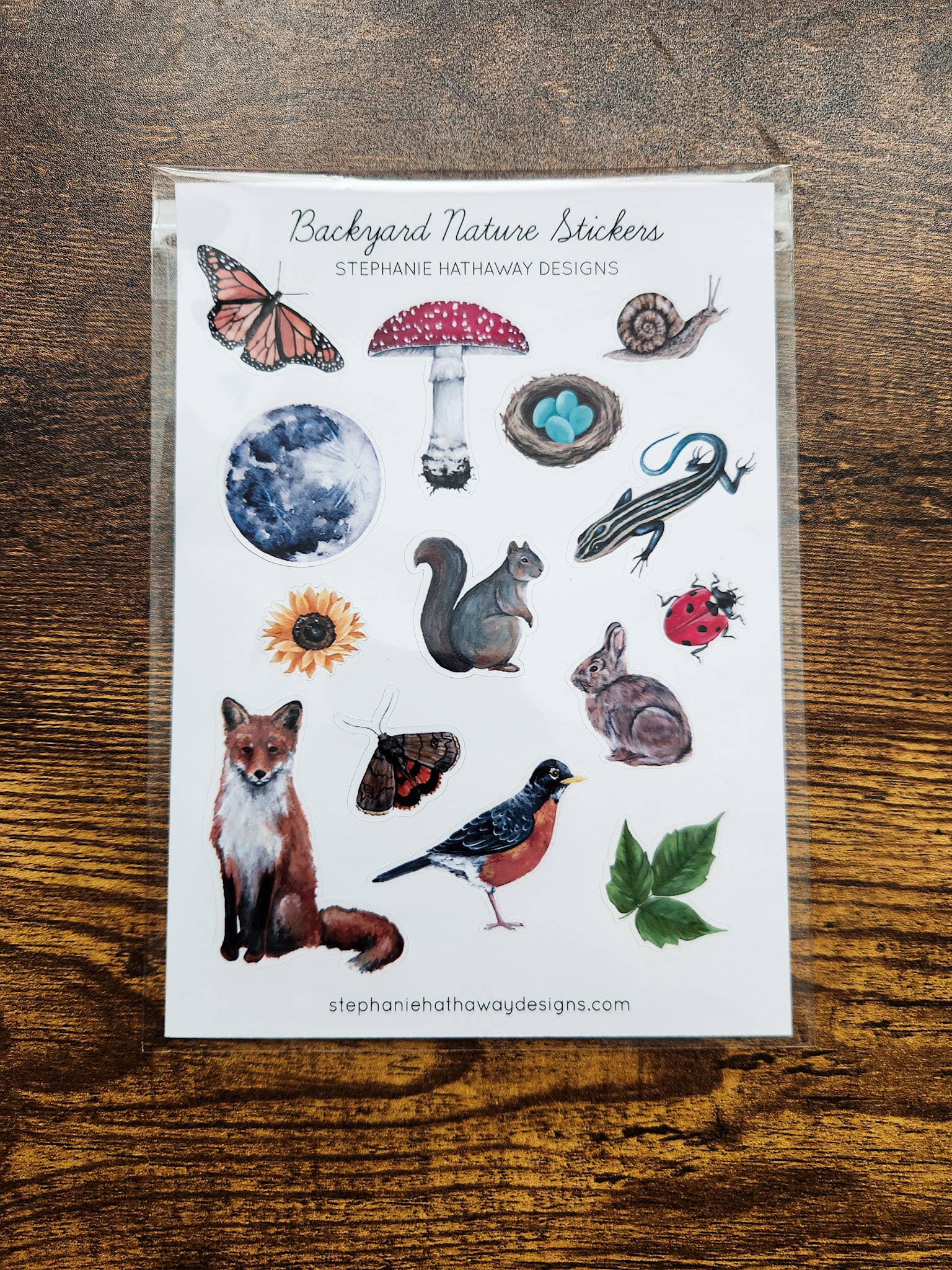 Stephanie Hathaway Designs - Wholesale Sticker - Backyard Nature Stickers Sticker Sheet3