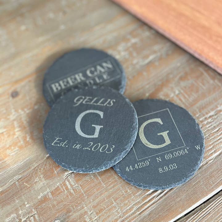 Front Street Designs - Vente Sous-verre - Sous-verre en ardoise personnalisé4