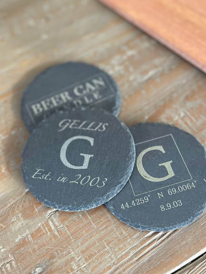 Custom Slate Coaster for wholesale by Front Street Designs