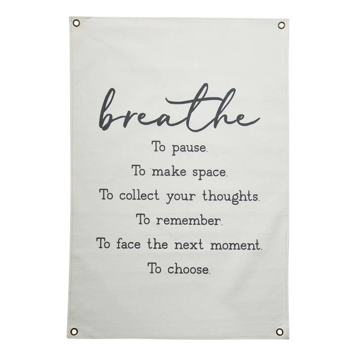 Breathe Canvas Wall Decor Natural Cotton for wholesale by tag
