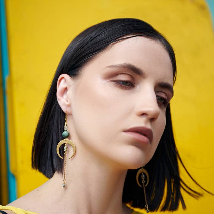 XTRA by Stacey - Wholesale Dangle Earrings - The Sasha Earring - African Turquoise4