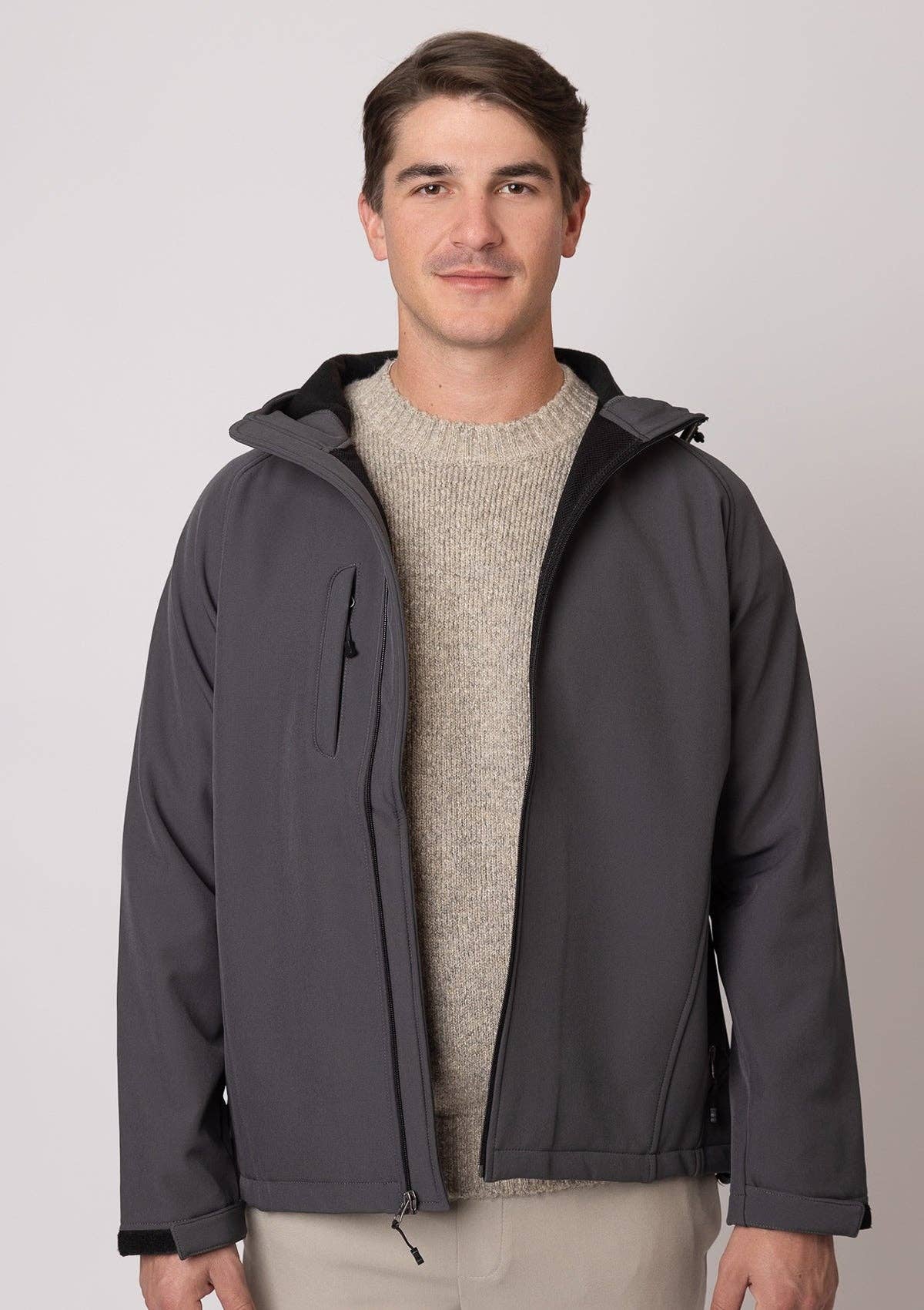 Vos Sports Inc. – wholesale Jacket – Unisex – 9700 Soft Shell Jacket With Hood (Various Colors)3